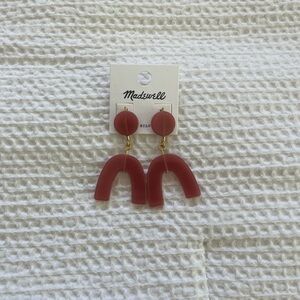Madewell Bold Red Arch Earrings